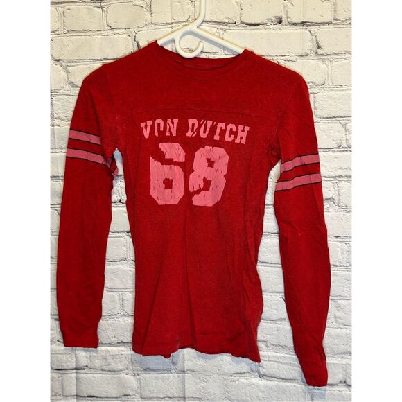 Von Dutch Tops - Von Dutch Long Sleeve Shirt Red Women’s Small
